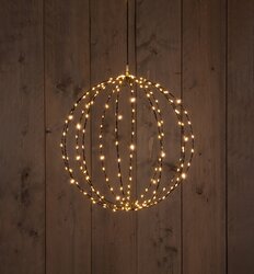 Anna's Collection Bal Zwart 50Cm/ 216 Led Classic Warm (24 Flash) - 5M Aanloopsnoer - Aan / Dimmer /