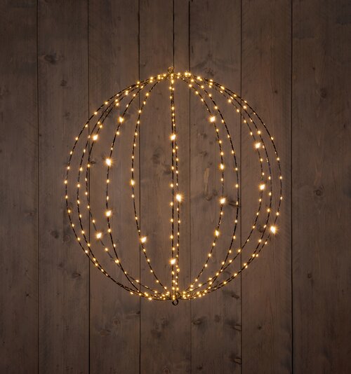 Anna's Collection BAL ZWART 60CM/ 288 LED CLASSIC WARM (24FLASH) - 5M AANLOOPSNOER - AAN / DIMMER / 