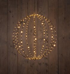 Anna's Collection BAL ZWART 60CM/ 288 LED CLASSIC WARM (24FLASH) - 5M AANLOOPSNOER - AAN / DIMMER /