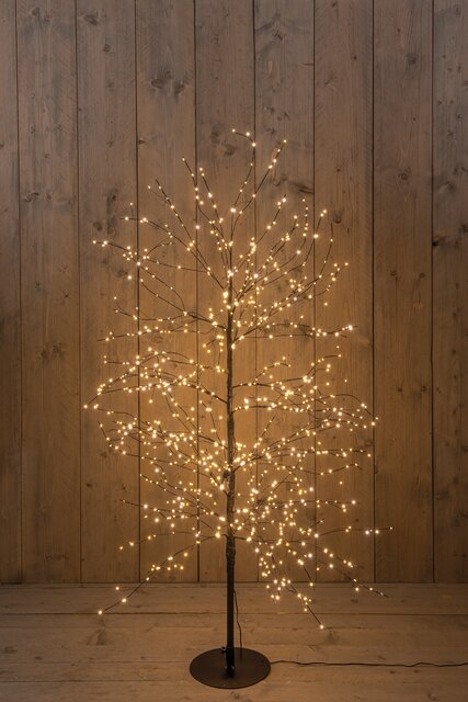 Anna's Collection BOOM 1000LED FLASH CLASSIC WARM IP44 TRAFO HOOGTE 150 CM ZWART - AAN / 8/16U TIMER