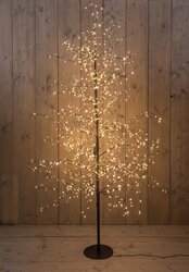 Anna's Collection BOOM 1500LED FLASH CLASSIC WARM IP44 TRAFO HOOGTE 180 CM ZWART - AAN / 8/16U TIMER