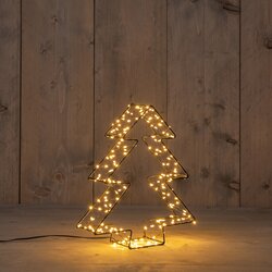 Anna's Collection BOOM 3D METAAL 200LED IP20 OP BATTERIJ MET TIMER 26X6CM CLASSIC WARM