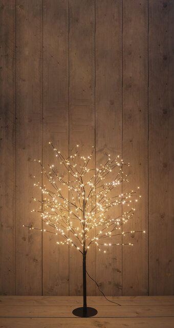 Anna's Collection Boom 600Led Flash Classic Warm Ip44 Trafo Hoogte 120 Cm Zwart - afbeelding 1