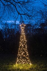 Anna's Collection Boom Met Ster 236Led Flash Ip44 Trafo Inclusief Paal Afstandsbediening En 6 Grondp