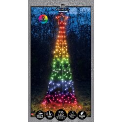 Anna's Collection Boom Met Ster 236Led Ip44 Trafo Inclusief Paal, Afstandsbediening En 6 Grondpennen