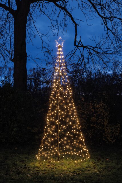 Anna's Collection BOOM MET STER 480LED FLASH IP44 TRAFO INCLUSIEF PAAL EN 8 GRONDPENNEN D100H320CM C