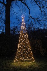Anna's Collection BOOM MET STER 480LED FLASH IP44 TRAFO INCLUSIEF PAAL EN 8 GRONDPENNEN D100H320CM C