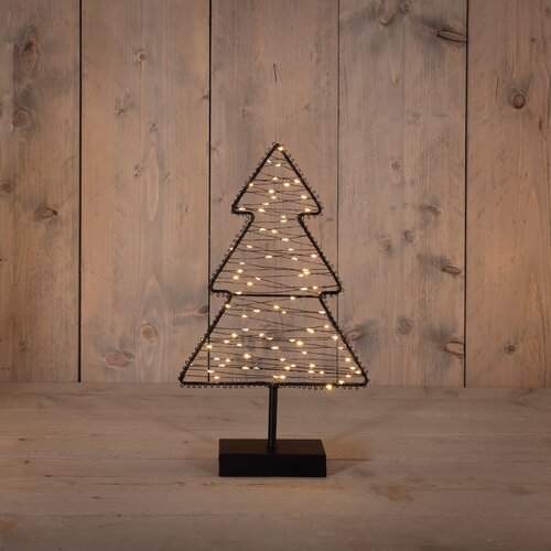 Anna's Collection BOOM OP VOET METAAL 85LED IP20  2XAA BATTERIJ 6/18U TIMER 22,5X38,5CM CLASSIC WARM