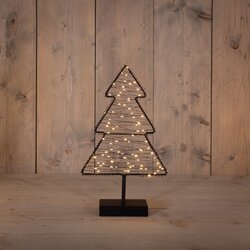 Anna's Collection BOOM OP VOET METAAL 85LED IP20  2XAA BATTERIJ 6/18U TIMER 22,5X38,5CM CLASSIC WARM
