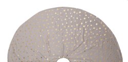 Anna's Collection Boomkleed Fluweel Met Ster D120Cm Taupe/Goud