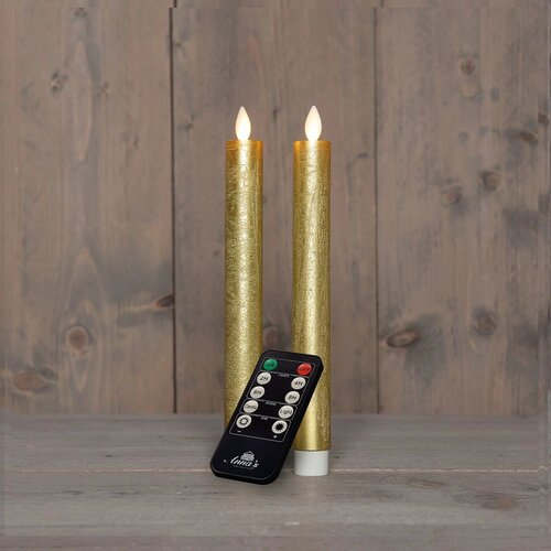 Anna's Collection Dinerkaars Rustiek Wax Bewegende Vlam Oplaadbaar Met Afstandsbediening En Usb Kabe