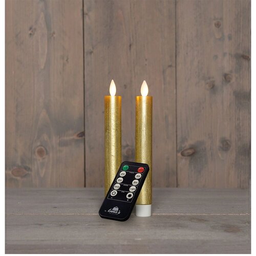 Anna's Collection Dinerkaars Rustiek Wax Bewegende Vlam Oplaadbaar Met Afstandsbediening En Usb Kabe