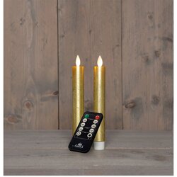 Anna's Collection Dinerkaars Rustiek Wax Bewegende Vlam Oplaadbaar Met Afstandsbediening En Usb Kabe