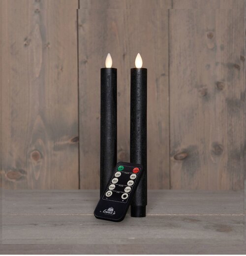 Anna's Collection Dinerkaars Rustiek Wax Bewegende Vlam Oplaadbaar Met Afstandsbediening En Usb Kabe