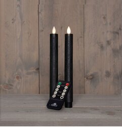 Anna's Collection Dinerkaars Rustiek Wax Bewegende Vlam Oplaadbaar Met Afstandsbediening En Usb Kabe