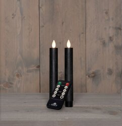 Anna's Collection Dinerkaars Rustiek Wax Bewegende Vlam Oplaadbaar Met Afstandsbediening En Usb Kabe