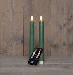 Anna's Collection Dinerkaars Rustiek Wax Bewegende Vlam Oplaadbaar Met Afstandsbediening En Usb Kabe