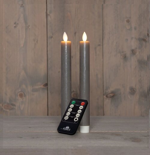 Anna's Collection Dinerkaars Rustiek Wax Bewegende Vlam Oplaadbaar Met Afstandsbediening En Usb Kabe
