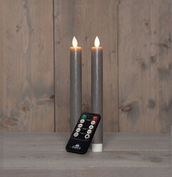 Anna's Collection Dinerkaars Rustiek Wax Bewegende Vlam Oplaadbaar Met Afstandsbediening En Usb Kabe