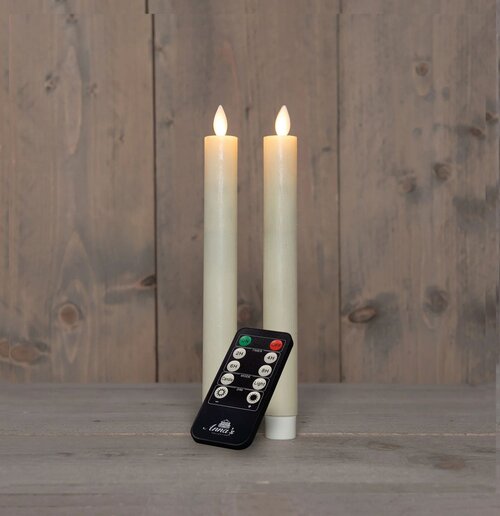 Anna's Collection Dinerkaars Rustiek Wax Bewegende Vlam Oplaadbaar Met Afstandsbediening En Usb Kabe