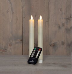 Anna's Collection Dinerkaars Rustiek Wax Bewegende Vlam Oplaadbaar Met Afstandsbediening En Usb Kabe