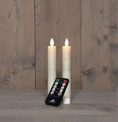Anna's Collection Dinerkaars Rustiek Wax Bewegende Vlam Oplaadbaar Met Afstandsbediening En Usb Kabe