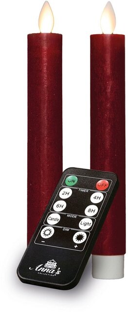 Anna's Collection Dinerkaars Rustiek Wax Bewegende Vlam Oplaadbaar Met Afstandsbediening En Usb Kabe