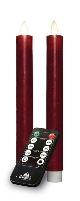 Anna's Collection Dinerkaars Rustiek Wax Bewegende Vlam Oplaadbaar Met Afstandsbediening En Usb Kabe
