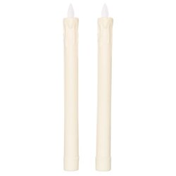 Anna's Collection B.O. 2St Ivoor Rustiek Wax Druipkaars 23Cm Bewegende Vlam Met Afstandsbediening 2X - afbeelding 2