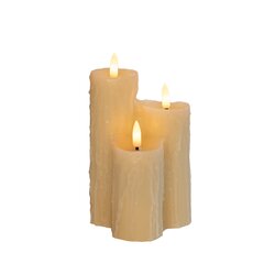 Anna's Collection Druipkaars Wax 3 X 3D Vlam Op 2Xaa Batterij Met Timer 16.5X11Cm Ivoor - afbeelding 2
