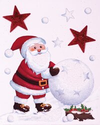 Anna's Collection Gekleurde Raam-Sticker 28,5X34,5Cm Met Glitter 3 Asst - afbeelding 2