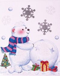 Anna's Collection Gekleurde Raam-Sticker 28,5X34,5Cm Met Glitter 3 Asst - afbeelding 3