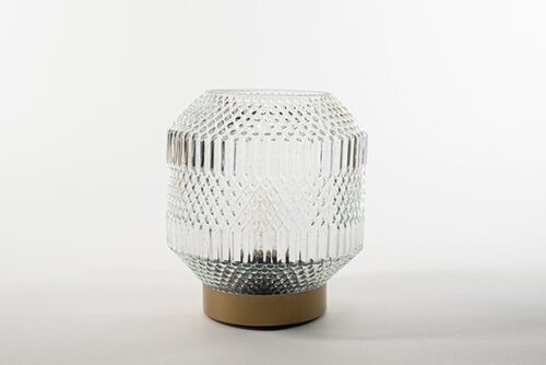 Anna's Collection Glazen lamp mat transparant 16X17CM