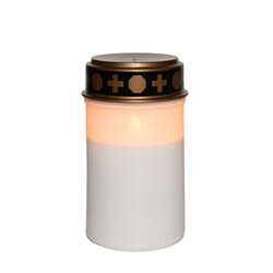 Anna's Collection Grafverlichting Led Op Batterij Met Timer 12X7Cm Wit - afbeelding 2