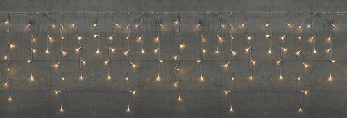 Anna's Collection ICICLE LIGHTS TRANSPARANT 180L/360X60CM LED WARM WIT - 5M AANLOOPSNOER  - IP44 TRA - afbeelding 1
