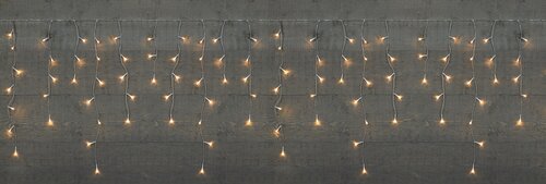 Anna's Collection ICICLE LIGHTS TRANSPARANT 360L/720X60CM LED WARM WIT - 5M AANLOOPSNOER - IP44 TRAF - afbeelding 1