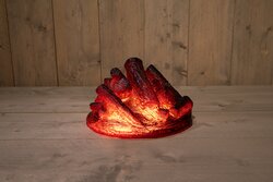 Anna's Collection KAMPVUUR 4X12LED 28X28X17CM 5M AANLOOPSNOER ZWART / IP44 TRAFO MET 8/16U TIMER / G
