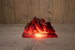 Anna's Collection KAMPVUUR 4X12LED 29X18X14CM 5M AANLOOPSNOER ZWART / IP44 TRAFO MET 8/16U TIMER / G