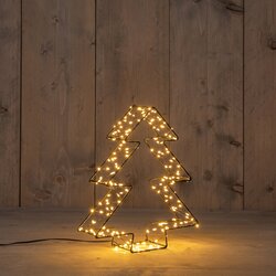 Anna's Collection kerstboom 3d 200 led lampjes h26cm classic warm zwart