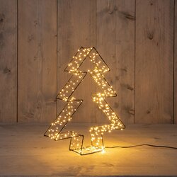 Anna's Collection kerstboom 3d 300led lampjes h36cm classic warm zwart