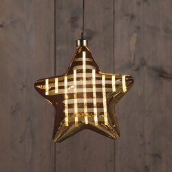 Anna's Collection Kerstboompje Glas Draaiend 15 Led Op 3Aa Batterij Met Timer 9.5X38Cm Groen