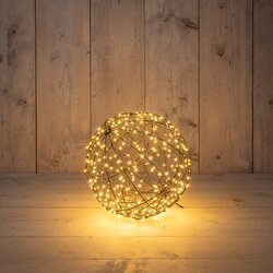 Anna's Collection kersthanger bal 300 led lampjes flash Ø 25cm classic warm zwart