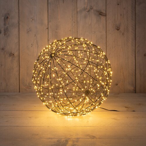 Anna's Collection kersthanger bal 500 led lampjes flash Ø 35cm classic warm zwart