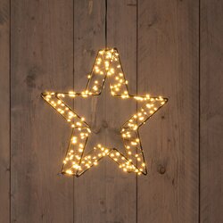 Anna's Collection kerstster 3d 200 led lampjes h26cm x 6cm classic warm op batterijen - afbeelding 1