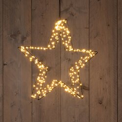 Anna's Collection kerstster 3d 300 led lampjes h36cm x 7cm classic warm  - afbeelding 1