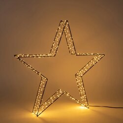 Anna's Collection kerstster 3d 540 led lampjes h56cm x 7cm classic warm - afbeelding 2