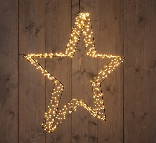 Anna's Collection kerstster 3d 540 led lampjes h56cm x 7cm classic warm - afbeelding 1