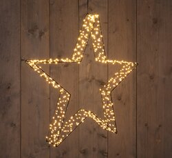Anna's Collection kerstster 3d 540 led lampjes h56cm x 7cm classic warm - afbeelding 1