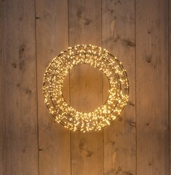 Anna's Collection KRANS METAAL 1440LED FLASH IP44 TRAFO MET TIMER EN DIMMER 48X10CM CLASSIC WARM