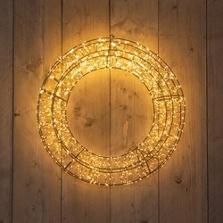 Anna's Collection KRANS METAAL 1800LED FLASH IP44 TRAFO MET TIMER EN DIMMER 58X12CM CLASSIC WARM